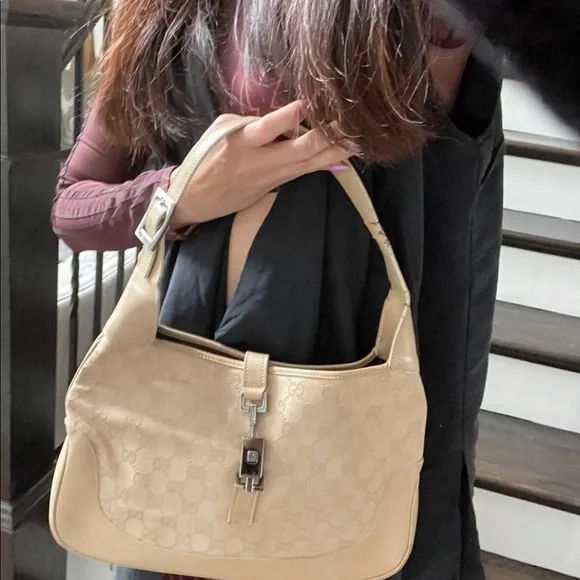 Gucci Bags Vintage Beige Gucci Jackie Shoulder Bag Poshmark